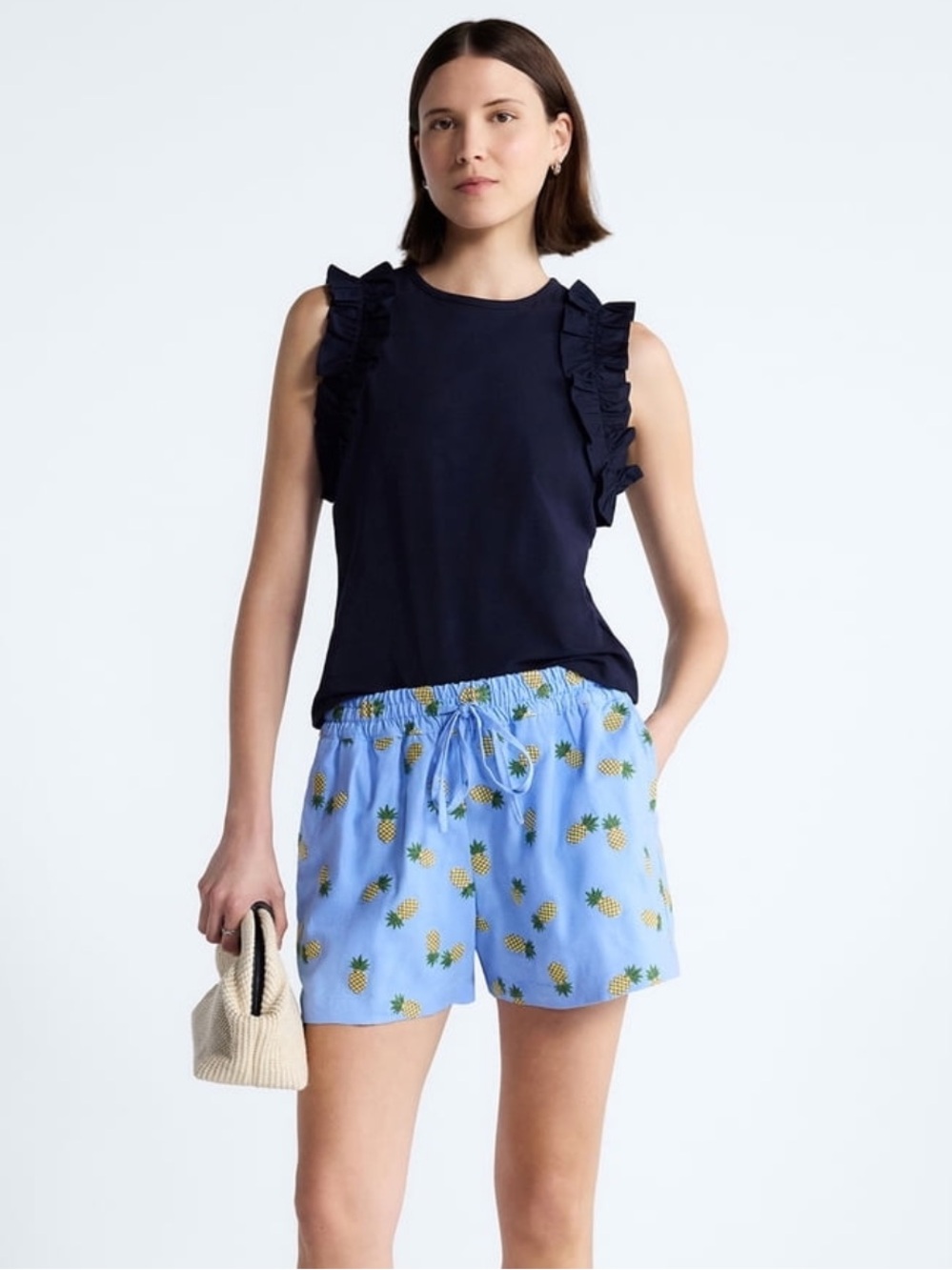 Free assembly pineapple print  shorts